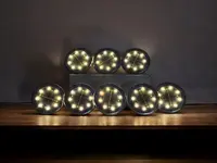 Luz Solar Led Iluminación Jardín Estacas Pushkar Plateado