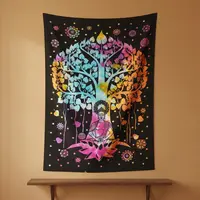 Tapiz Dioses India 100 X 80 Cm Importado Con Lentejuelas