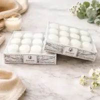 Velas Blancas De Noche  X 50 Unidades Con Latita - Portavela