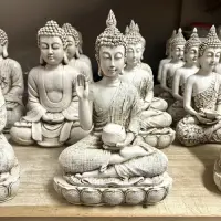 Estatua Buda Jardin  Porta Vela Apto Exterior Pushkar Tienda Blanco
