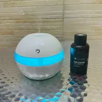 Humidificador Aromatico + Esencia  Usb Y Led Cambiante 10 Cm