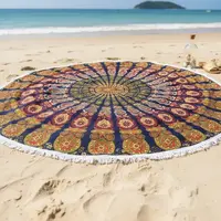 Manta Circular Redonda Hindú 2metros Importado De India!!!