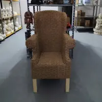 Sillón Niños Natural Artesanal Fibra Natural Únicos Pushkar Marrón Claro