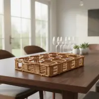 Bandeja Organizador Rectangular 12 Vasos-copas Importado  
