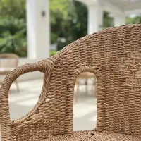 Sillón Swan Artesanal Fibra Natural-caña Apto Galería Silla 