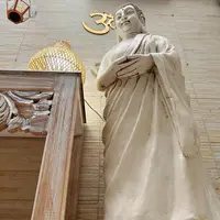 Buda Protector Gigante 140 Cm En Resina Apto Exterior Jardin Blanco