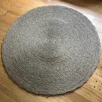 Alfombra 120 Cm Importada Indonesia Carpeta Seagrass Natural 1.2 M Gris