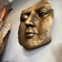 Mascara Cara Buda 1.4 Metros Resina Apto Exterior Gigante