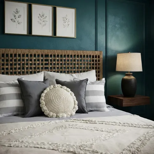 Respaldo Cama Artesanal Kraft-madera 160cm(hacemos A Medida) Marrón