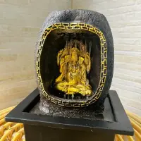 Fuente Agua Zen Ganesha Lluvia 25 Cm C/luz Led Importada     Dorado