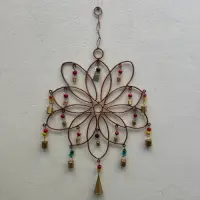Móvil Hindú Colgante Flor De Loto Metal Campana India Cobre