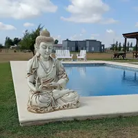 Buda Mega Gigante En Resina Apto Exterior  Figura Zen Jardín
