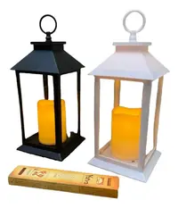 Farol Con Vela Led 32 Cm Fanal Importado A Pila Iluminacion