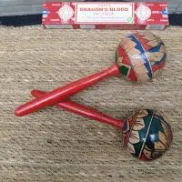 Maraca Artesanal Importada Oriente Pintada Indonesia Pushkar