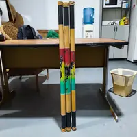 Palo De Lluvia Artesanal Bamboo Importado Indonesia Multicolor Puntillismo