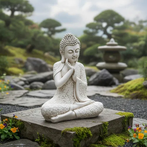 Estatua Buda Del Amor 45cm Resina Apto Exterior Ideal Jardin