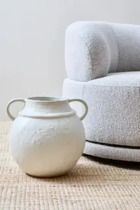 Silla Sillon Redondo Base Giratoria 360o Decoracion Pushkar Blanco