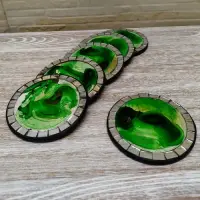 Apoya Posa Vasos 6 Unidades Madera-vidrio Aresania Indonesia