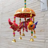 Movil Decorativo Importado India Calesita Llamador Elefantes
