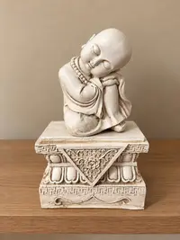 Base Para Estatuilla Resina Apto Exterior Ideal Jardín Blanco
