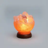 Cuenco De Sal Del Himalaya Energetica Importada Decorativa Rosa Claro