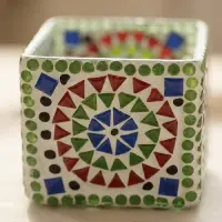 Fanal Porta Vela Importado India Cuadrado Venecitas Pushkar Modelo 1