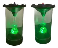 Cascada Humo 16 Cm Cristal Led Cambia Colores + 10 Conitos