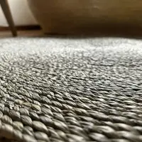 Alfombra 120 Cm Importada Indonesia Carpeta Seagrass Natural 1.2 M Gris
