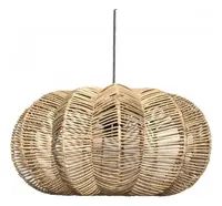 Lampara Artesanal Techo Junco Natural Importada Indonesia Marrón