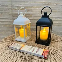 Fanales Con Vela Led Con Movimiento 23 Cm Importados A Pila