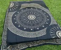 Manta Cubrecama De Algodón Hindu 2y1/2p Mandala Cubresillon