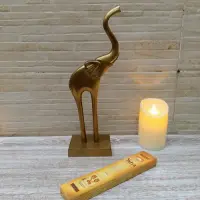 Escultura Elefante 100% Aluminio Importado Oriente 35 Cm Zen