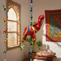 Tira 7 Elefantes De Tela  Colgante Móviles India Importado Modelo 3