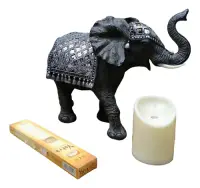 Elefante Abundancia Hindú Decorativo Jardín C Fantasías Ext Gris Oscuro