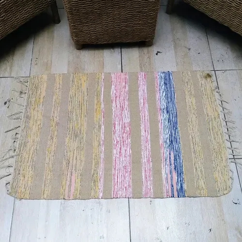 Alfombra 60x90 Cm Hindu Felpudo Recibidor Costado O Pie Cama