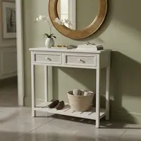 Mueble Dressoir Con Cajones Apoya Tv Recibidor Mesa Zen Blanco
