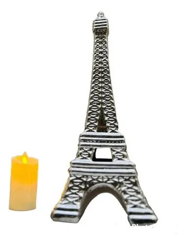 Torre Eiffel 40x16 Cm Importada Ceramica Columna Decorativa