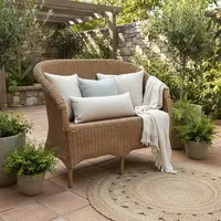 Sillón Doble Artesanal En Fibras Naturales Apto Galeria Deco