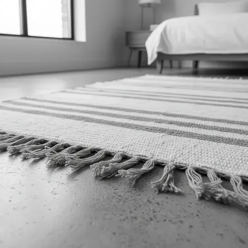 Alfombra Importada India Algodón Costado Pie Cama Baño Deco