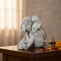Elefante Abundancia Estatua Resina Imponente Pushkar Tienda Blanco