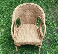 Sillón Swan Artesanal Fibra Natural-caña Apto Galería Silla 