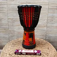 Djembe Instrumento Artesanal Importado Tambor Pushkar Tienda Rojo