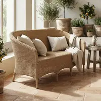 Sillón Artesanal Fibras Naturales Y Caña Ideal Galería Marrón Claro