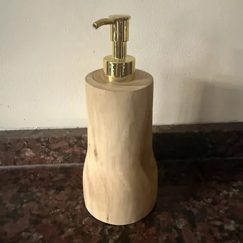 Dispenser Artesanal Baño Madera De Indonesia Pushkar Tienda