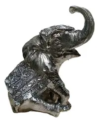 Elefante Abundancia Artesanal 20 Cm Importado Resina