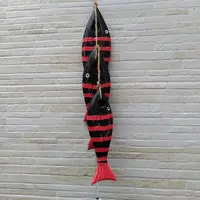 Movil Decorativo Tira Pez Artesanl Colgante Madera Indonesia