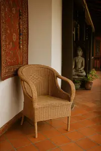Juego X 6 Sillones Artesanales De Jardin Pushkar Tienda Marrón Claro