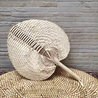 Abanico Artesanal Fibras Naturales Importado Indonesia