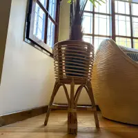 Maceta Pushkar Tienda Redonda 55 Cm Bamboo Importado Rattan Marrón Claro Bamboo Y Rattan