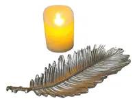 Centro Mesa Hoja Aluminio Importado Oriente 25cm Posa Llave